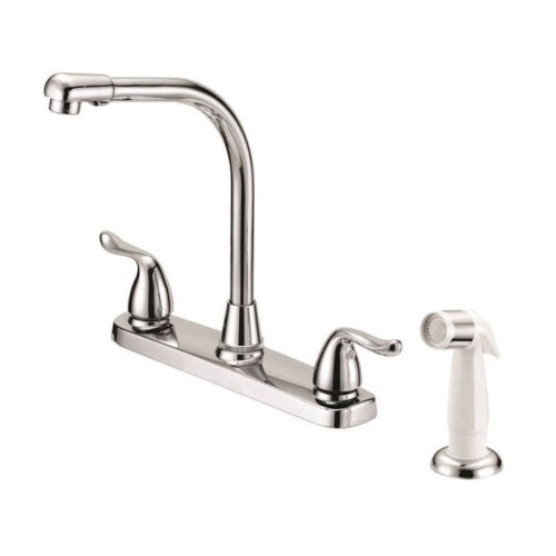 thumbnail image 2 of Peerless WAS22X 2-Handle Kitchen Faucet With Side Spray, Deck Mounted, Chrome Finish, 8-Inch Centerset 2 of 5