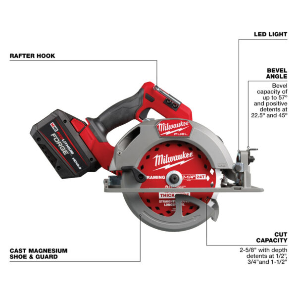 Milwaukee M18 FUEL 7-1/4” Circular Saw Kit - Image 2