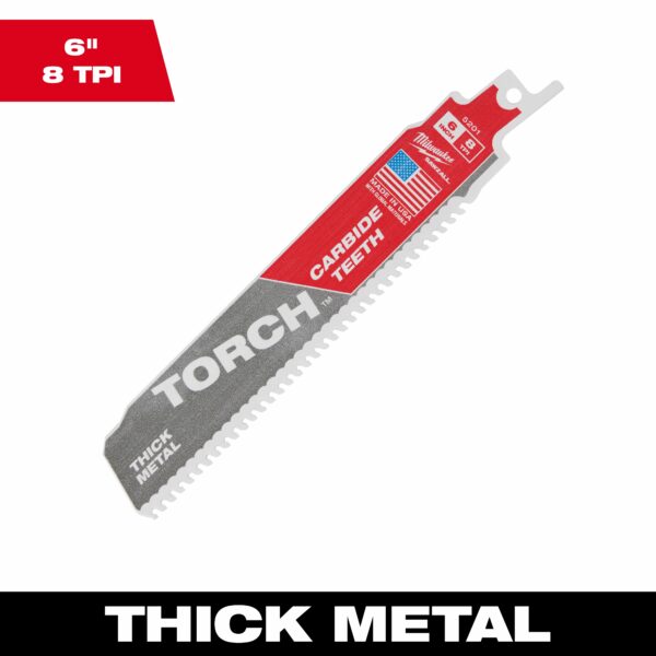 Milwaukee 6" 8TPI The TORCH™ W/ Carbide Teeth