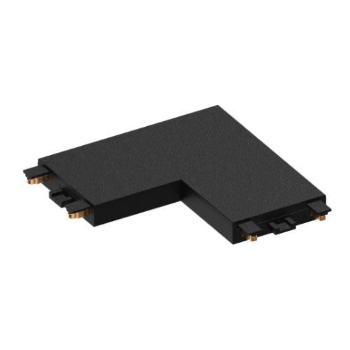 Matte Black L-Shaped Plastic Track Light Connector for Lighting Systems