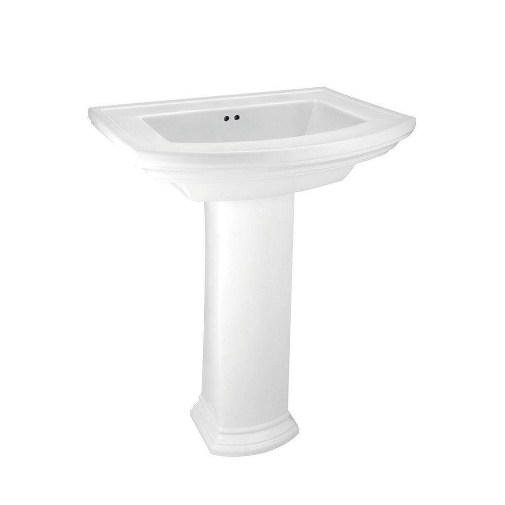 Piamonte Pedestal Basin Complete in White | Stylish Bathroom Sink
